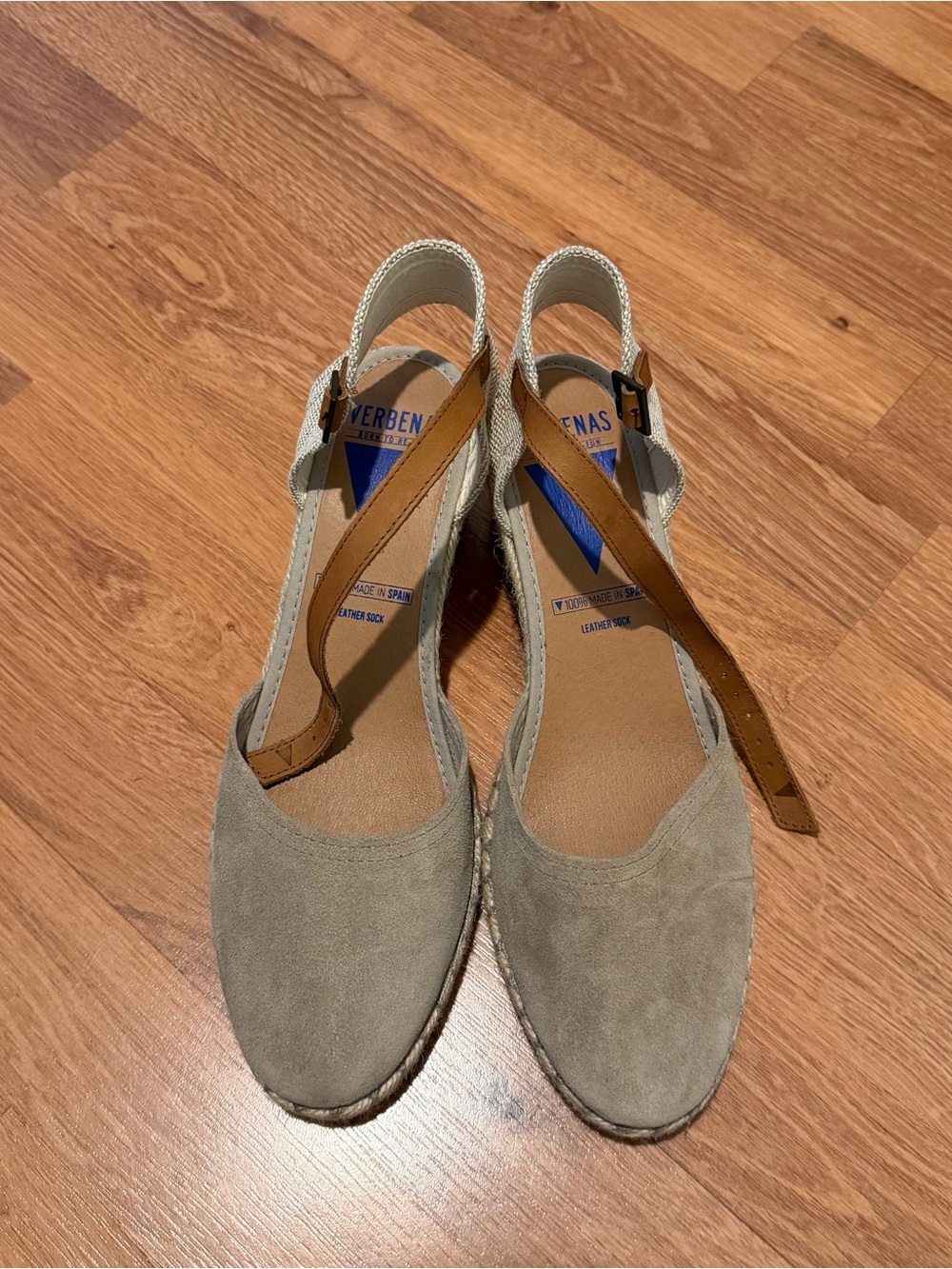 Women's Beige Espadrille Slingback Wedges